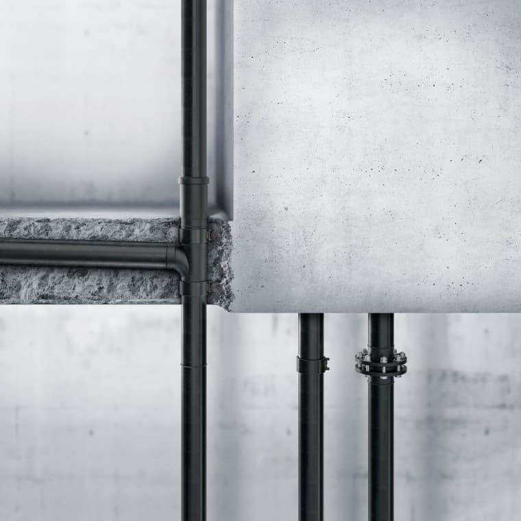 Geberit PE var iebūvēt arī betonā Geberit PE var iebūvēt arī betonā