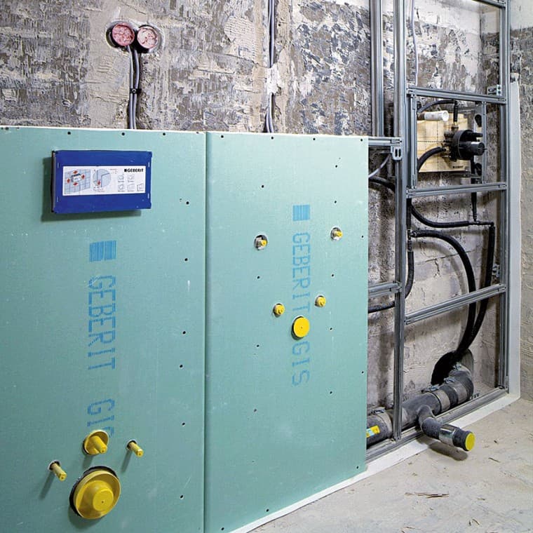 Panelling the Geberit GIS support system Panelling the Geberit GIS support system